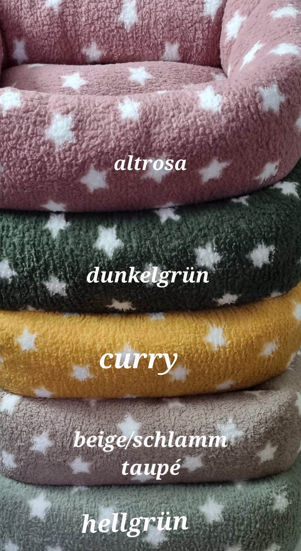 Wellnessbett Teddyfleece und Wellnessdecken Teddyfleece - Sterne